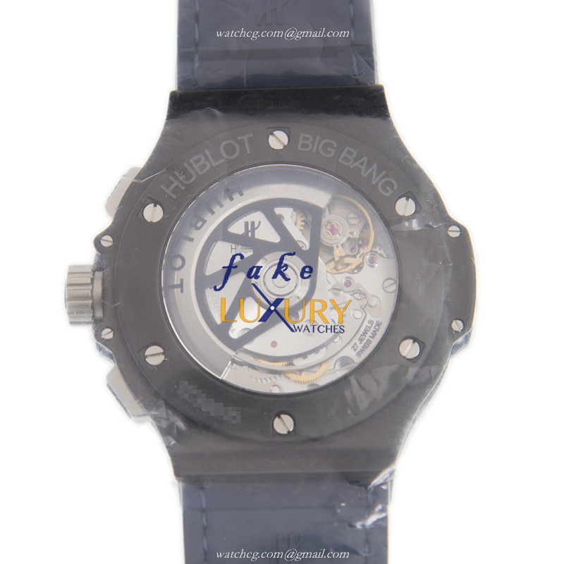 Hublot 301.CI.7170.LR Big Bang Auto Ceramic Replica Watch, Swiss Movement, Blue Dial, Leather Strap - Image 3