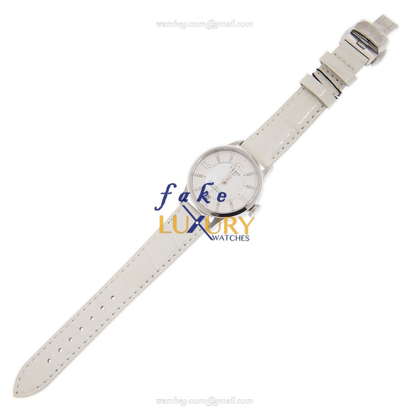 Tissot T099.207.16.116.00 Replica Watch, White Dial, Steel Case, Automatic Movement, Leather Strap - Image 2