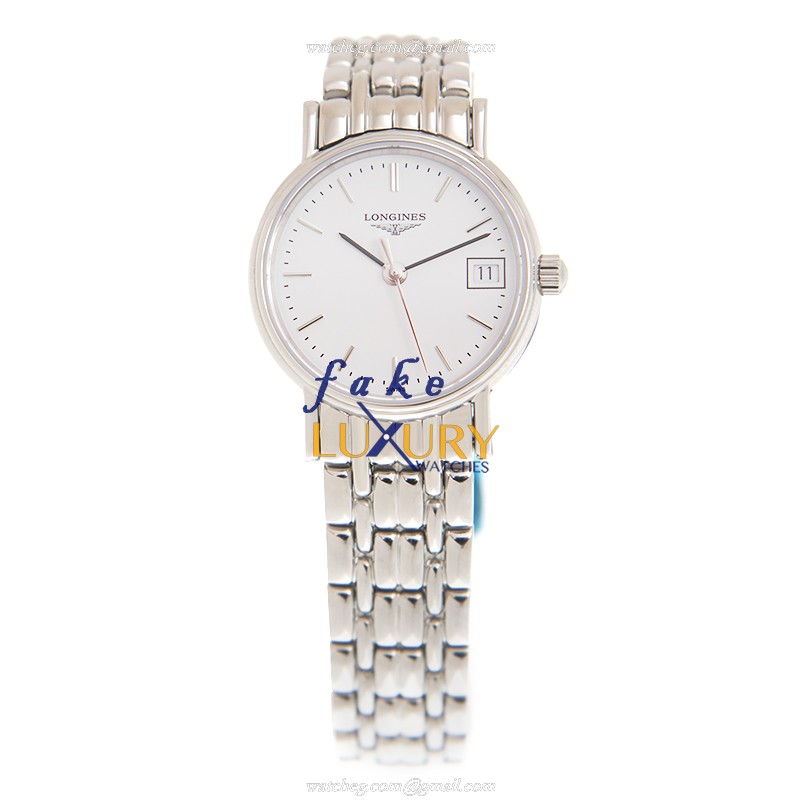 - L4.319.4.12.6 Longines PRESENCE Quartz Replica Watch - White Dial, Stainless Steel Case - Image 2