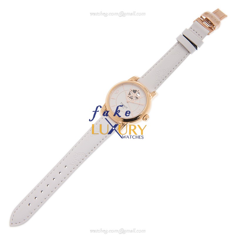 Tissot T050.207.37.017.04 Lady Heart Replica Watch With Automatic Movement White Dial - Image 2