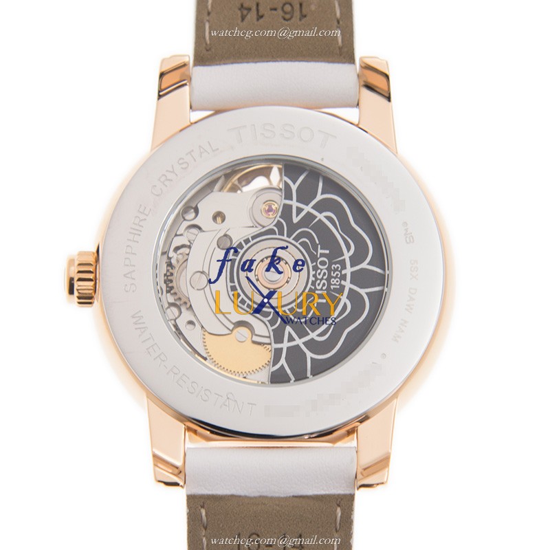 Tissot T050.207.37.017.04 Lady Heart Replica Watch With Automatic Movement White Dial - Image 3