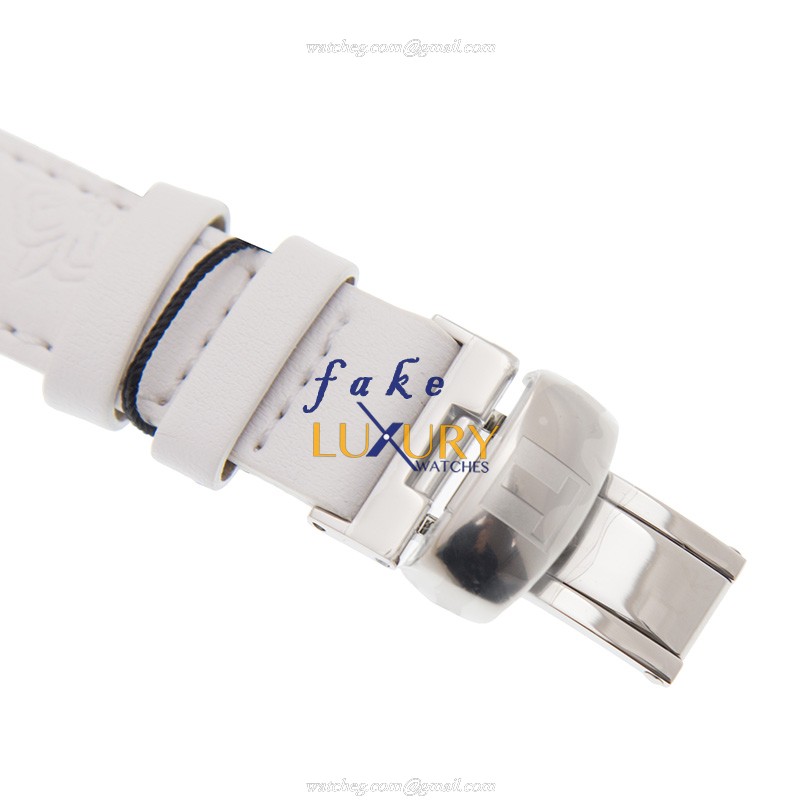 Tissot T050.207.17.117.04 LADY HEART White Dial Automatic Steel Leather Replica Watch - Image 4