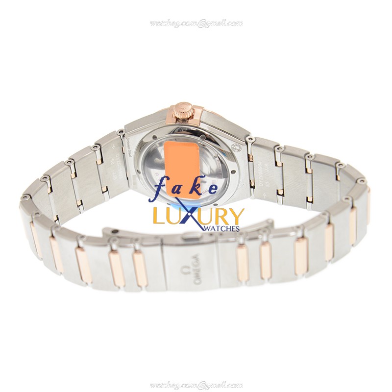 Omega 131.20.29.20.02.001 Constellation Replica Watch - Automatic - 18kt Rose Gold & Steel - White - Image 4