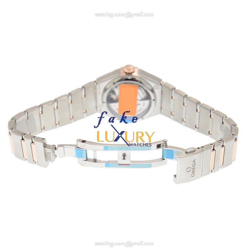 Omega 131.20.29.20.02.001 Constellation Replica Watch - Automatic - 18kt Rose Gold & Steel - White - Image 5