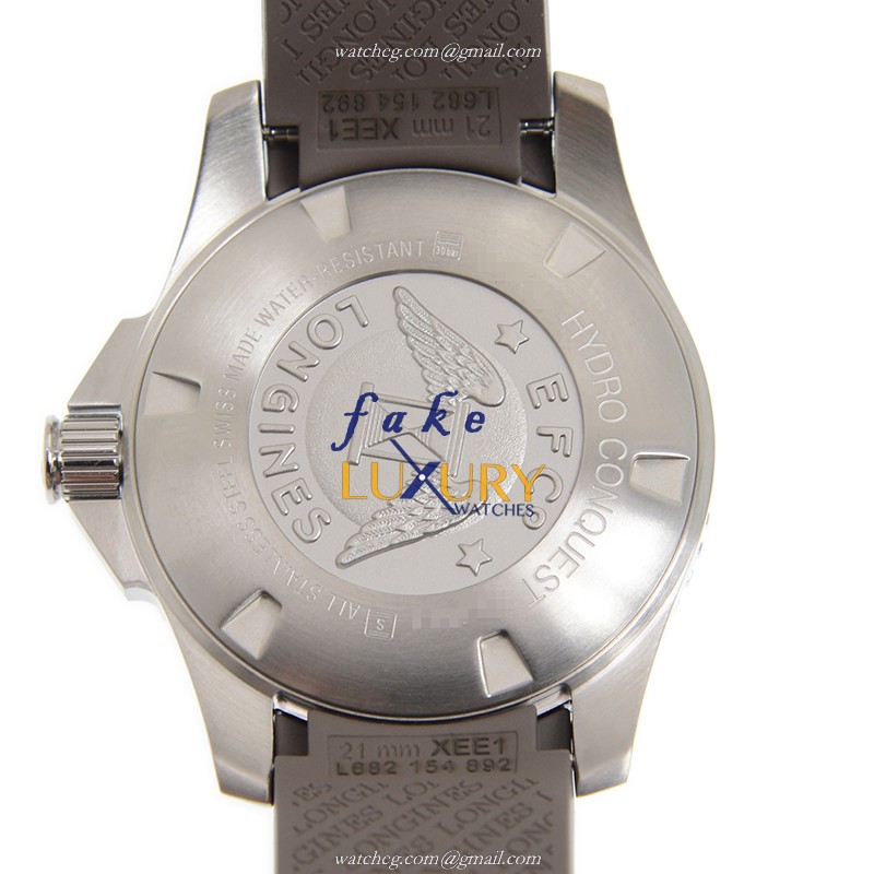 Longines Conquest L3.782.4.76.9 - Replica Watch - Automatic - Gray Dial - Rubber Strap - Steel Case - Image 3