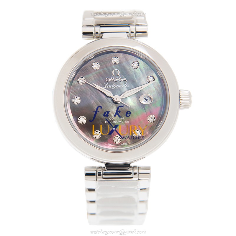 Omega 425.30.34.20.57.004 DE VILLE Auto Stainless Steel Replica Watch - Swiss Movement, Black Pearl - Image 2