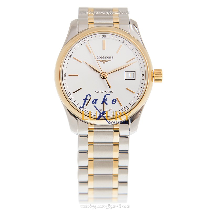 Longines L2.257.5.12.7 Master Automatic 18kt Gold & Steel - White Dial - Replica Watch - Image 2
