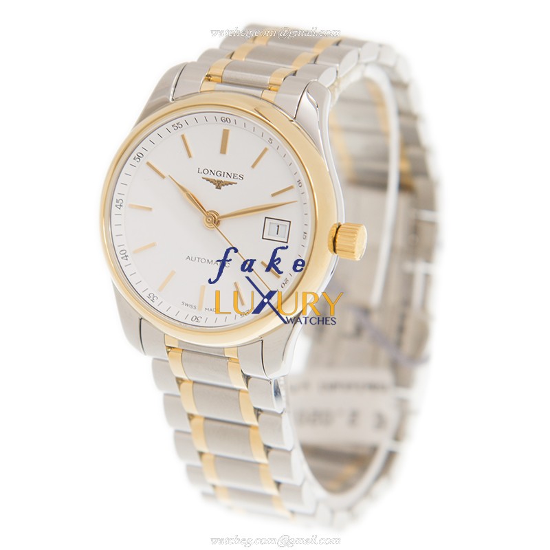 Longines L2.257.5.12.7 Master Automatic 18kt Gold & Steel - White Dial - Replica Watch - Image 3