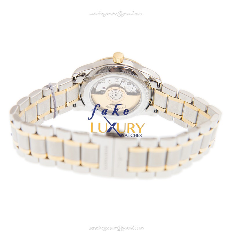 Longines L2.257.5.12.7 Master Automatic 18kt Gold & Steel - White Dial - Replica Watch - Image 4