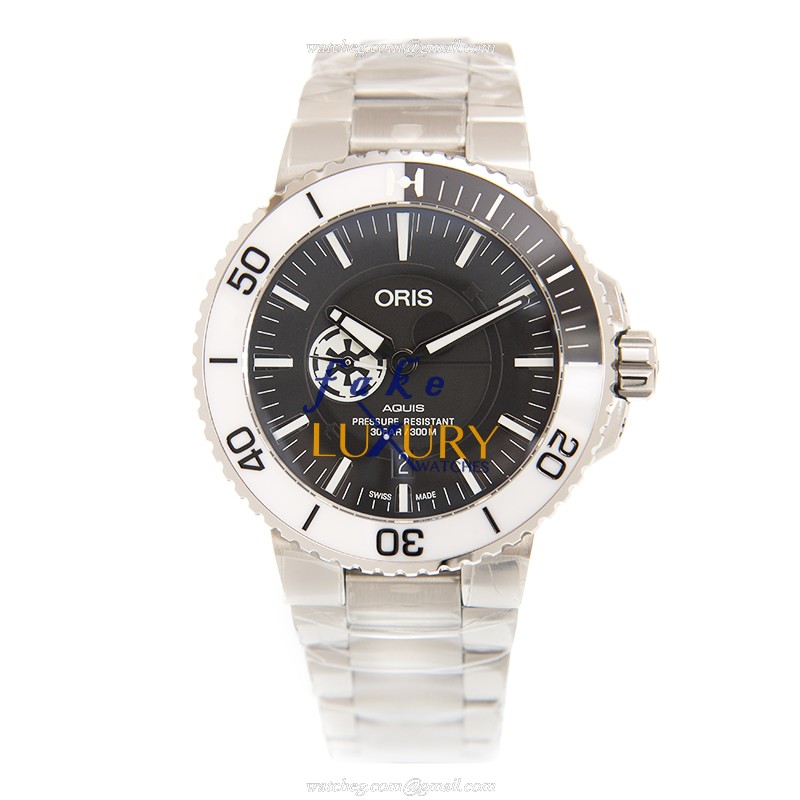 Oris 01 743 7734 4184-Set MB Replica Watch, Automatic, Black Dial, Steel Case, 43.5mm - Image 2