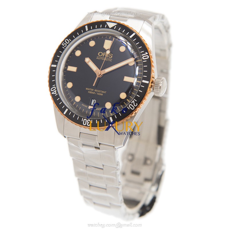 Oris 01 733 7707 4354-07 8 20 18 Replica Watch, Automatic, Black Dial, Steel Bracelet, 40mm - Image 3