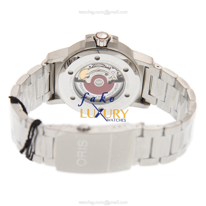 735764141642203 - Oris AVIATION Replica Watch - Automatic - Black Dial Silver Steel - Image 4