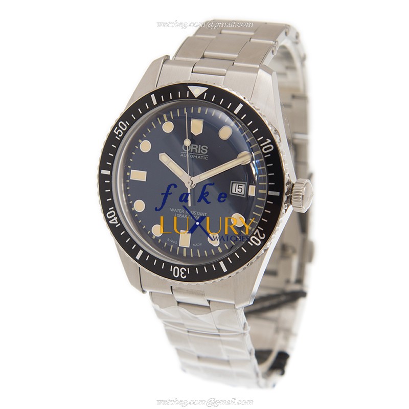 Oris 01 733 7720 4055-07 8 21 18 Replica Watch, Automatic, Blue Dial, 42mm Steel Case, Silver - Image 3