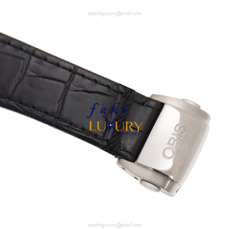Oris 733 7721 4053 5 21 64 FC - Replica Watch - Automatic - Gray Dial - Steel Case - Black Leather - Image 3