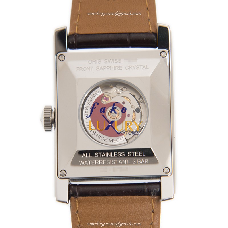 Oris 561 7692 4061 5 18 20 FC - Replica Watch - Automatic - Steel Case - Silver Dial - Brown Leather - Image 2