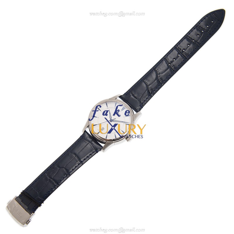 Oris 733 7670 4031 1 21 75 FC Classic Date Replica Watch, Automatic, Silver Dial, Steel Case, Blue - Image 2
