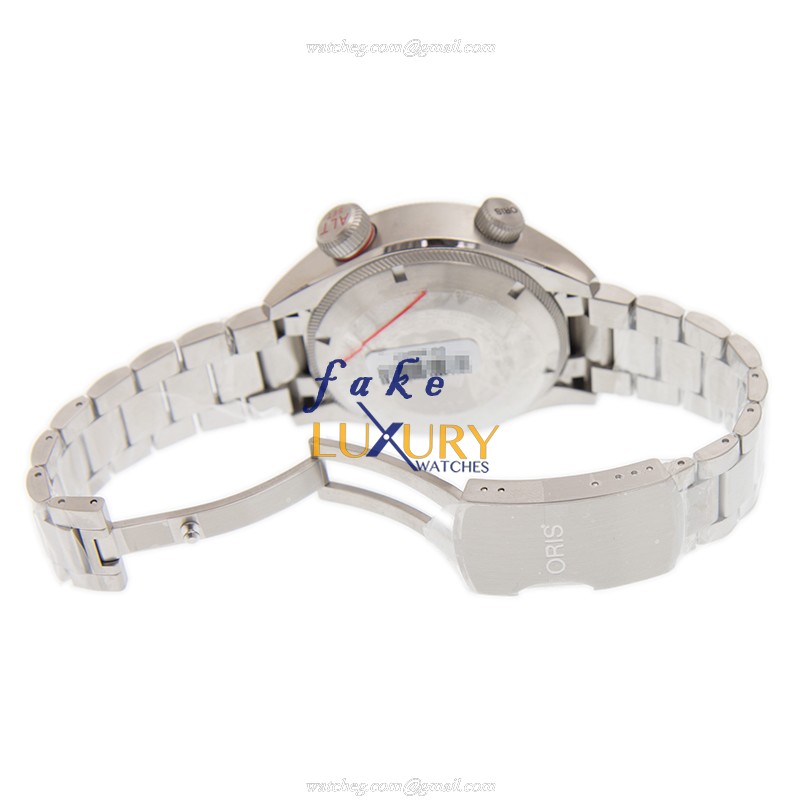 Oris 733 7705 4164 8 23 19 AVIATION Replica Watch, Automatic Movement, Black Dial, Steel Bracelet - Image 5