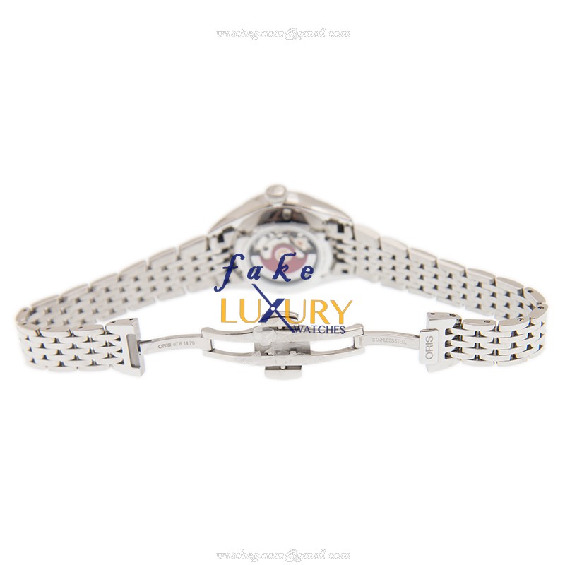 561 7722 4953 8 14 79 - Oris Classic Date Replica Watch - Gray Dial - Stainless Steel & Diamonds - Image 5