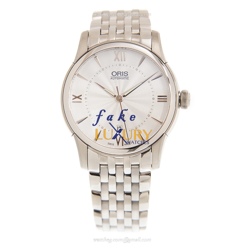 Oris Classic Date 733 7670 4071 8 21 77 Automatic Silver Dial Stainless Steel Replica Watch - Image 2