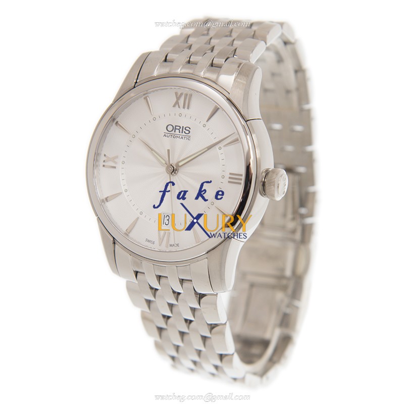 Oris Classic Date 733 7670 4071 8 21 77 Automatic Silver Dial Stainless Steel Replica Watch - Image 3