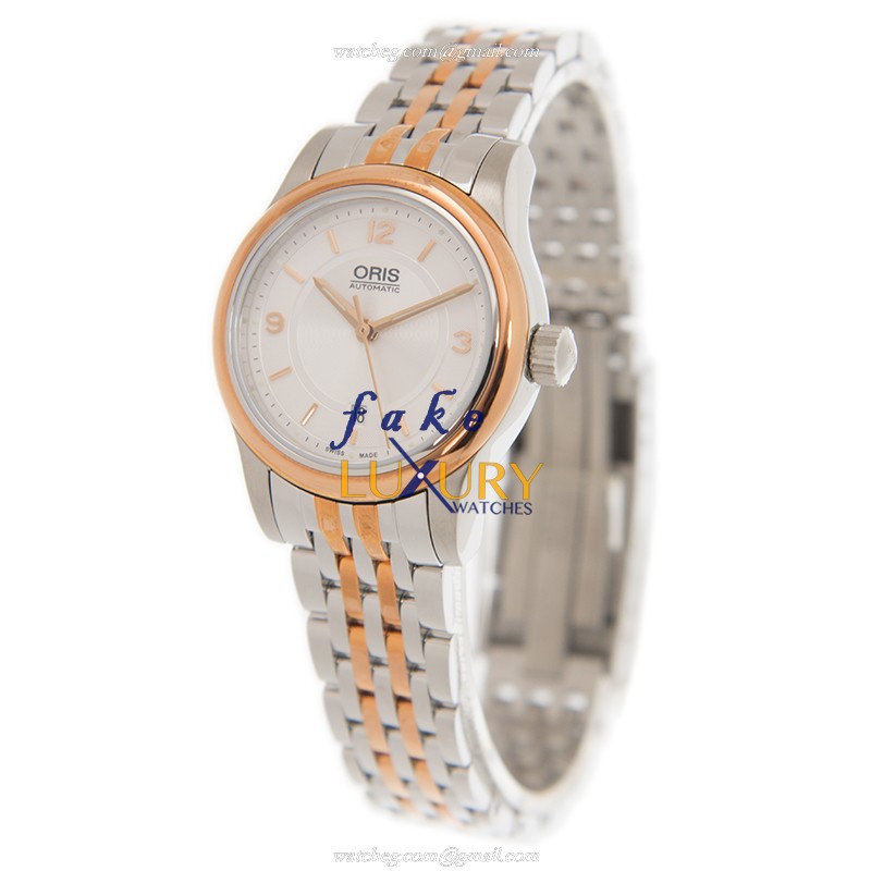 Oris 561 7650 4331 8 14 63 Classic Date Replica Watch, Automatic Movement, White Dial, Gold-Plated - Image 3