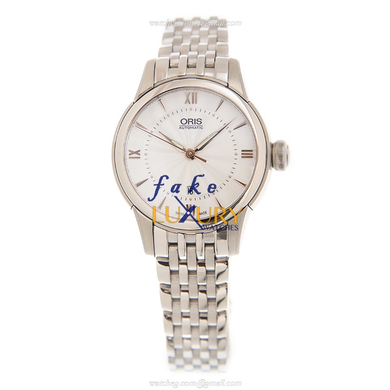 Oris Classic Date 561 7687 4071 8 14 77 Automatic Stainless Steel Silver Dial Replica Watch - Image 2