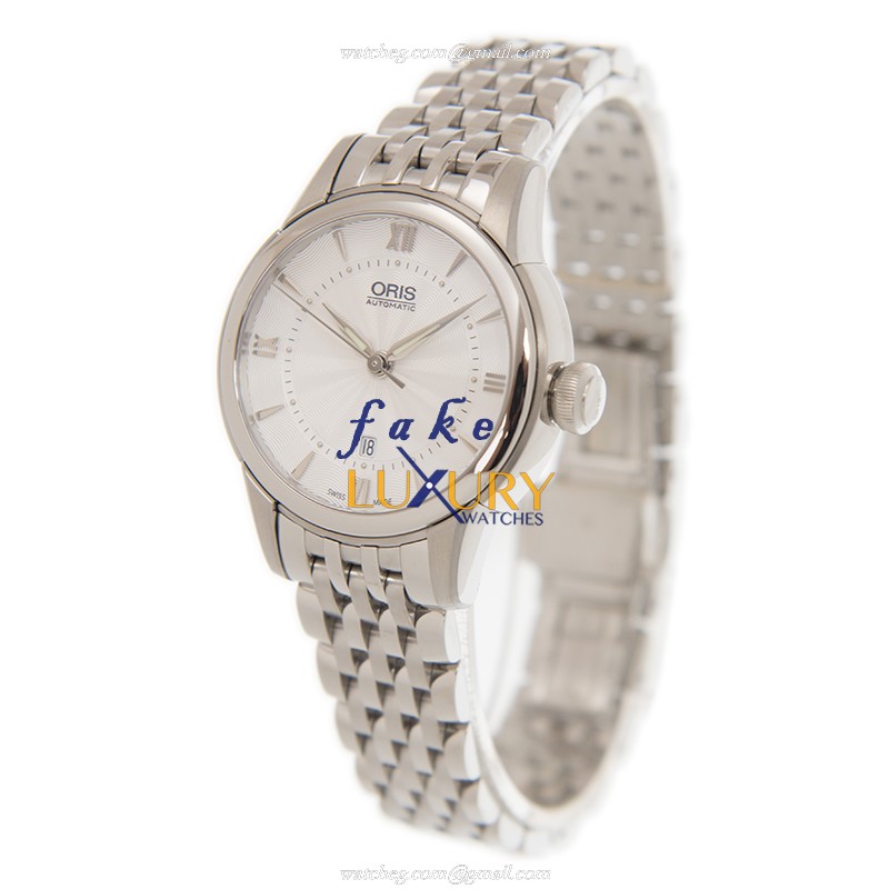 Oris Classic Date 561 7687 4071 8 14 77 Automatic Stainless Steel Silver Dial Replica Watch - Image 3