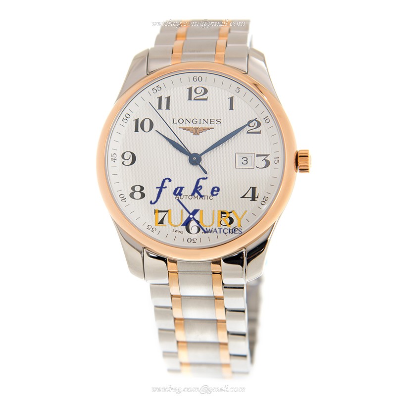Longines L2.893.5.79.7 Master Replica Watch, Silver Dial, 18kt Rose Gold & Steel Case, Automatic - Image 2