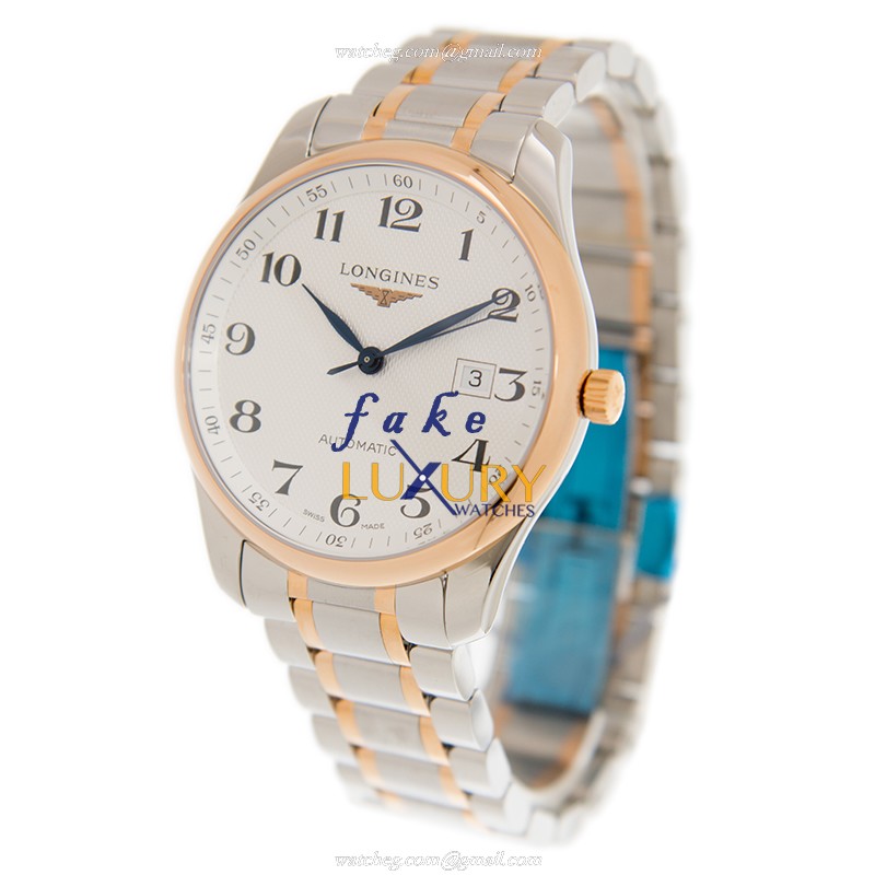 Longines L2.893.5.79.7 Master Replica Watch, Silver Dial, 18kt Rose Gold & Steel Case, Automatic - Image 3