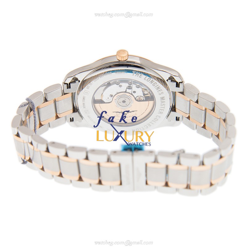 Longines L2.893.5.79.7 Master Replica Watch, Silver Dial, 18kt Rose Gold & Steel Case, Automatic - Image 4