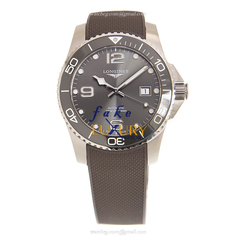 - L3.781.4.76.9 LONGINES CONQUEST Automatic Ceramic & Steel Replica Watch - Gray Dial - Image 2