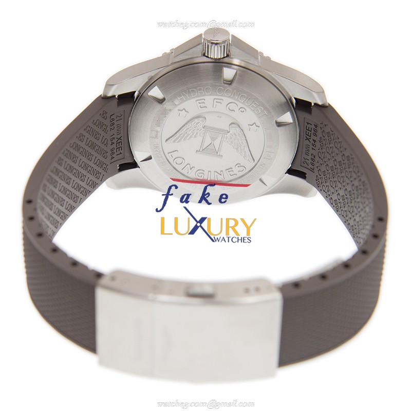 - L3.781.4.76.9 LONGINES CONQUEST Automatic Ceramic & Steel Replica Watch - Gray Dial - Image 4
