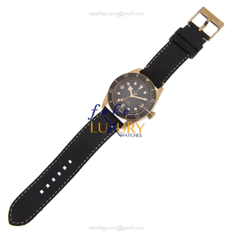 TUDOR 79250BA-LS AUTO BAY BRONZE | 43MM CASE | LEATHER STRAP | BLACK DIAL | Replica Watch - Image 2