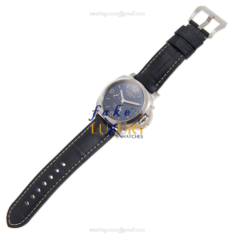 Panerai PAM01033 LUMINOR Automatic - 44mm Steel Case - Blue Dial - Leather Strap Replica Watch - Image 2