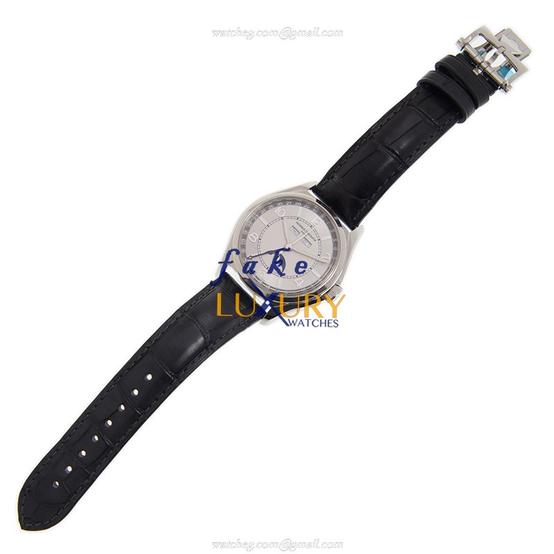 Vacheron Constantin FIFTYSIX 4000E/000A-B439 Replica Watch, Gray Dial, Steel Case, Black Alligator - Image 2