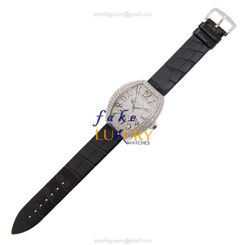 Franck Muller 5000H SC D3 CD OG Ladies Quartz 18kt White Gold Diamond Replica Watch 5000HSCD3CDOG - Image 2