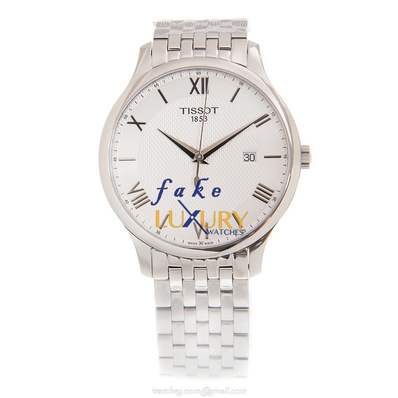 Tissot T063.610.11.038.00 T-Classic Quartz Stainless Steel Silver Dial Replica Watch - Image 2