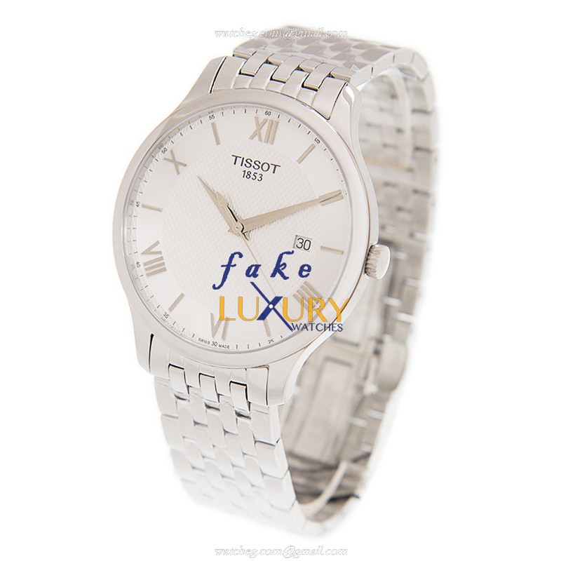 Tissot T063.610.11.038.00 T-Classic Quartz Stainless Steel Silver Dial Replica Watch - Image 3