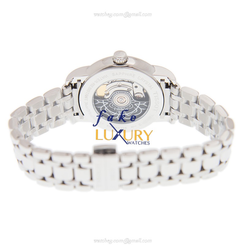 Tissot T050.207.11.117.05 Lady Heart Replica Watch, Automatic, White Dial, Silver Steel Bracelet - Image 4