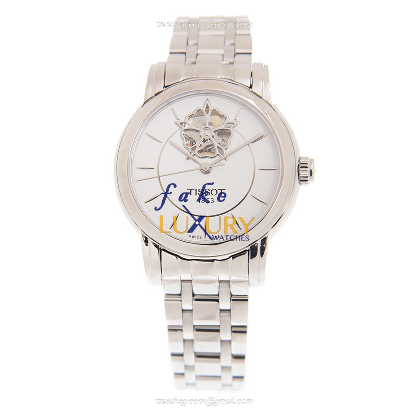 T050.207.11.011.04 - Tissot Lady Heart Replica Watch - Automatic - White Dial Silver Steel - Image 2