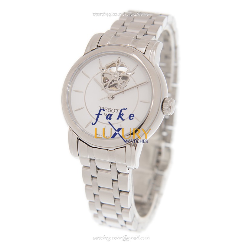T050.207.11.011.04 - Tissot Lady Heart Replica Watch - Automatic - White Dial Silver Steel - Image 3