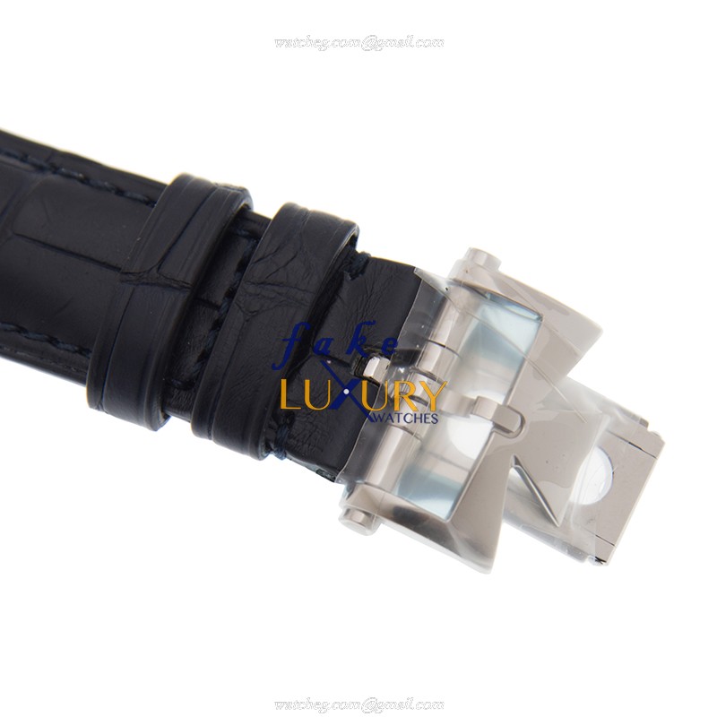 4600E/000A-B487 - Vacheron Constantin Fiftysix Replica Watch - Automatic - Blue Dial Alligator Strap - Image 4
