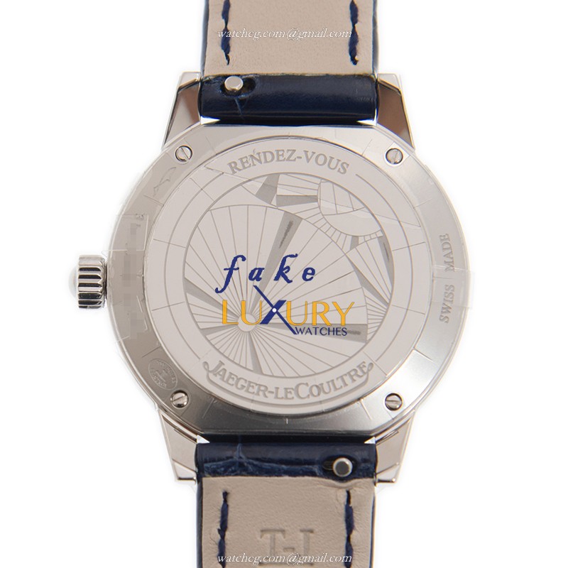 Jaeger-Lecoultre Q3408530 RENDEZ VOUS Quartz Silver Alligator Blue Replica Watch - Image 3