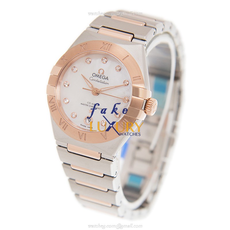 Omega 131.20.29.20.55.001 - Constellation Automatic 18kt Rose Gold - Swiss Clone - White Mother of - Image 3