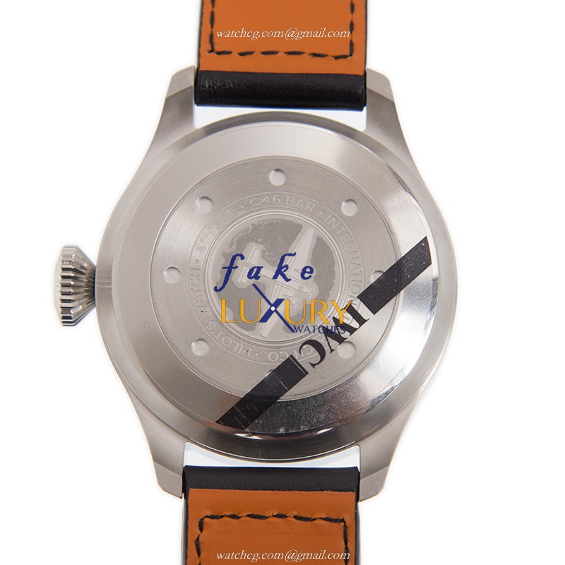 IWC IW501001 PILOTS Automatic - Replica Watch - Steel Case - Black Dial - Leather Strap - 42.5mm - Image 3