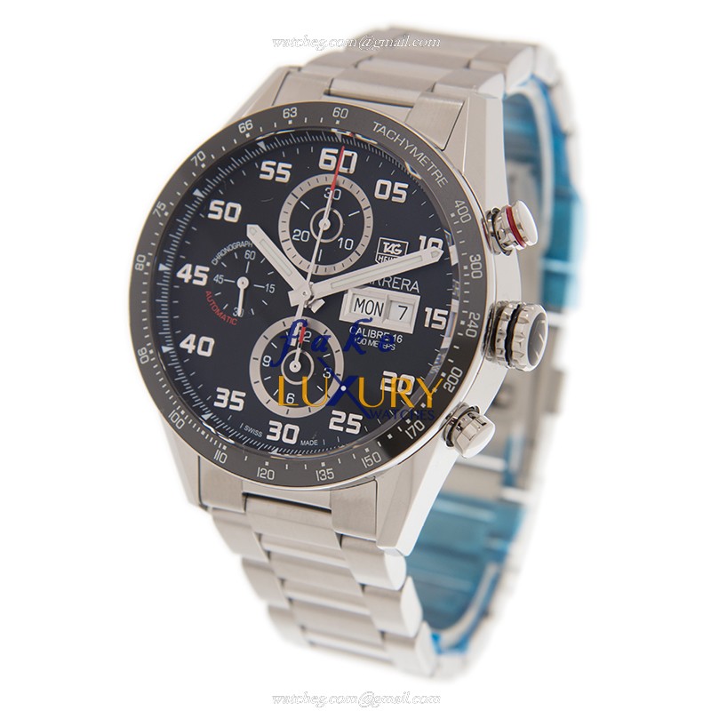 Tag Heuer CV2A1R.BA0799 Carrera Replica Watch, Black Dial, Ceramic & Steel, Automatic - Image 3