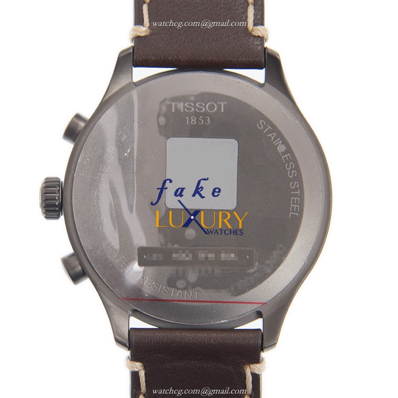Tissot Chrono XL T116.617.36.047.00 Quartz Blue Dial Leather Brown Strap Replica Watch - Image 3
