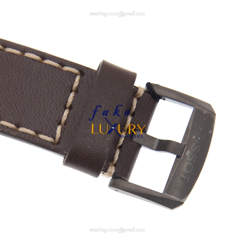 Tissot Chrono XL T116.617.36.047.00 Quartz Blue Dial Leather Brown Strap Replica Watch - Image 4