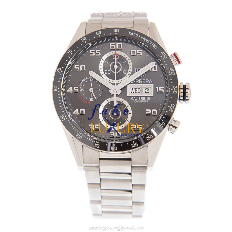 Tag Heuer CV2A1U.BA0738 Carrera Replica Watch, Gray Dial, Ceramic Steel Case, Automatic - Image 2