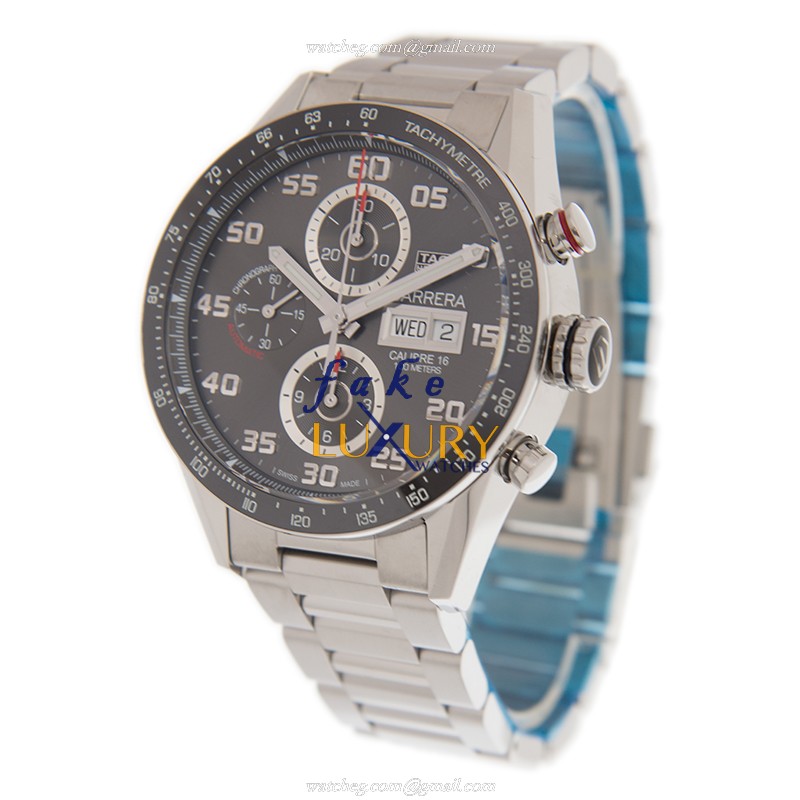 Tag Heuer CV2A1U.BA0738 Carrera Replica Watch, Gray Dial, Ceramic Steel Case, Automatic - Image 3